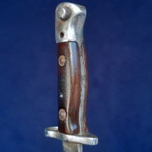 British Lee Enfield 1907 Pattern Bayonet, Chromed with Unusual Reverse Seam Scabbard 4